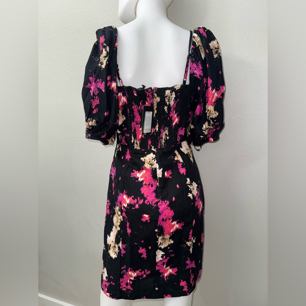 DKNY Off-The-Shoulder Puff Sleeve Mini Dress NWT - Picture 4 of 4